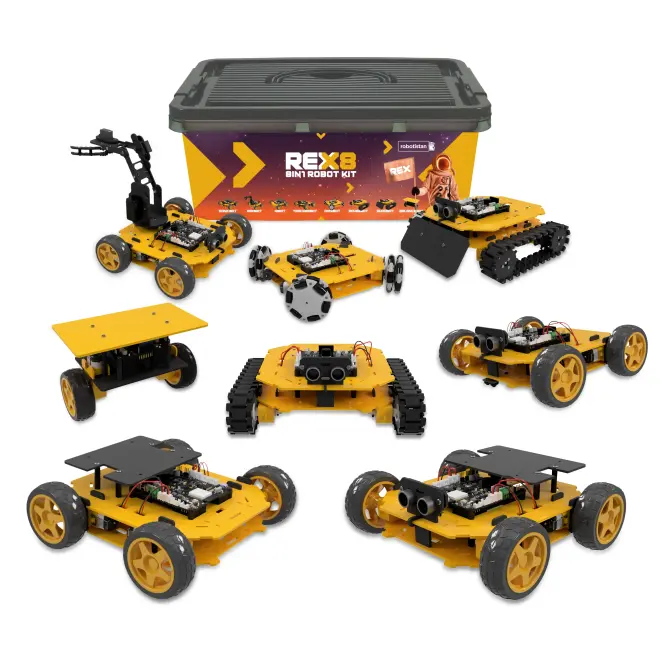 REX Evolution Serisi Super Star Transformers - 8 in 1 (Micropython ve Arduino IDE Uyumlu) - E-Kitap Hediyeli (Ön Sipariş)