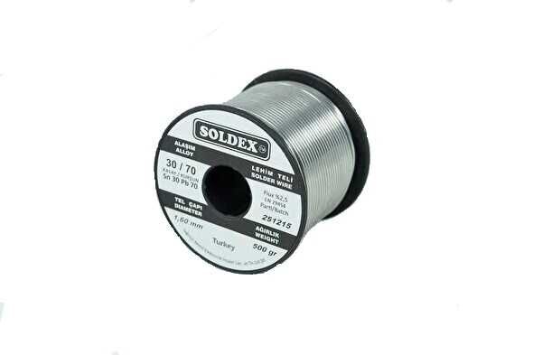 Soldex Sn30 Pb70 Lehim Teli - 1.6mm 500gr
