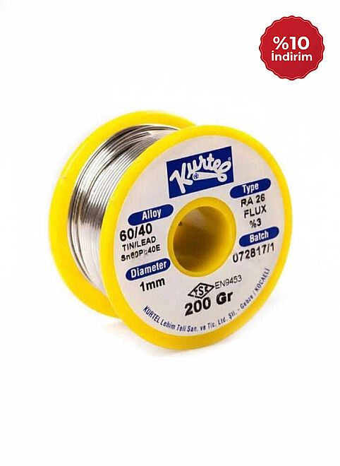 Kurtel Sn60/Pb40 Lehim Teli (200 gr. Makara) 1 mm